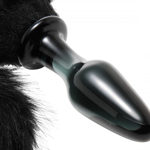 TAILZ MIDNIGHT FOX GLASS PLUG W/ TAIL - XRAE391