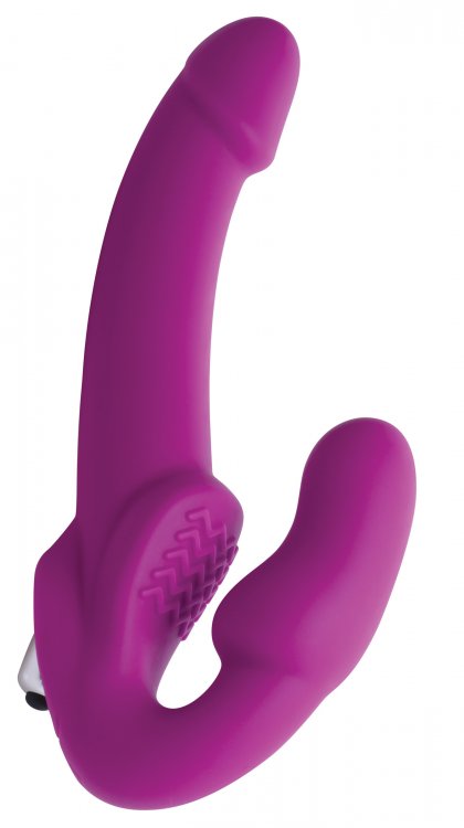 STRAP U VIBRATING STRAPLESS SILICONE STRAP ON DILDO - XRAE826