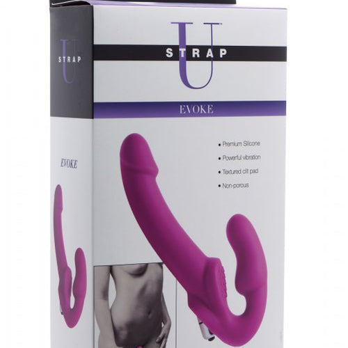 STRAP U VIBRATING STRAPLESS SILICONE STRAP ON DILDO - XRAE826