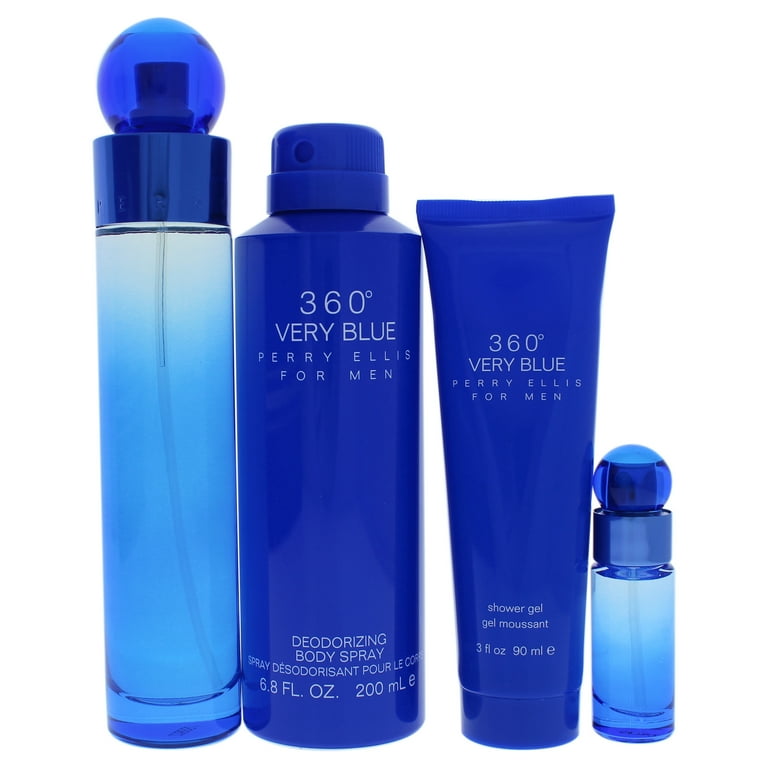 360 VERY BLUE 4PC SET, MEN'S GIFT SET, EDT