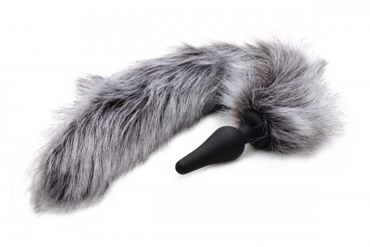 TAILZ GREY WOLF TAIL & EARS SET - XRAF602