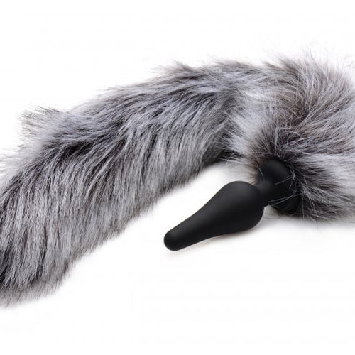 TAILZ GREY WOLF TAIL & EARS SET - XRAF602