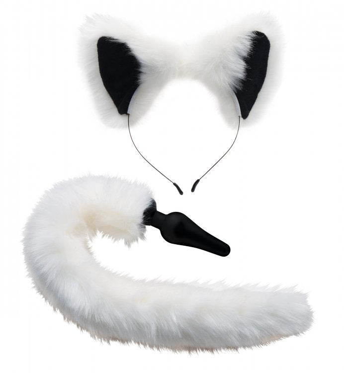 TAILZ WHITE FOX TAIL & EARS SET - XRAF603