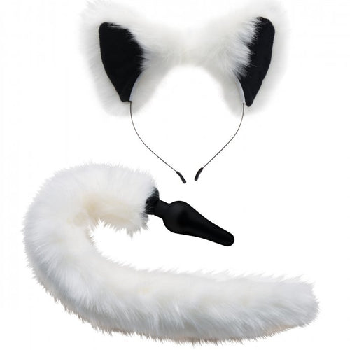 TAILZ WHITE FOX TAIL & EARS SET - XRAF603