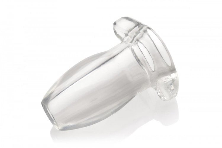 MASTER SERIES PEEPHOLE CLEAR HOLLOW ANAL PLUG - XRAF816SM