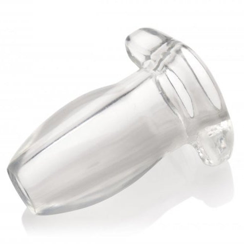 MASTER SERIES PEEPHOLE CLEAR HOLLOW ANAL PLUG - XRAF816SM