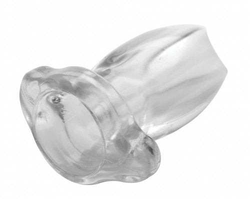 MASTER SERIES PEEPHOLE CLEAR HOLLOW ANAL PLUG - XRAF816SM