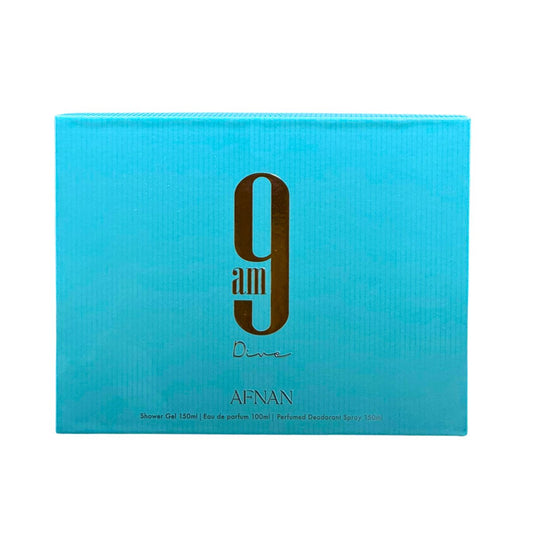 AFNAN 9AM DIVE 3PC SET, UNISEX GIFT SET, EDP-Pinkfoxxx