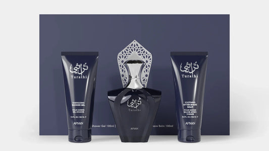 AFNAN TURATHI BLUE 3PC SET, MEN'S GIFT SET, EDP-Pinkfoxxx