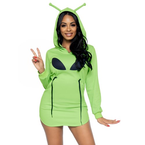 Alien Hoodie Fleece Dress - SK87077   12625