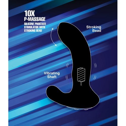 ALPHA-PRO 10X P-MASSAGE MOVING BEAD PROSTATE STIMULATOR - XRAG268