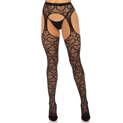 Amore Heart Net Suspender Pantyhose - 1958      00122