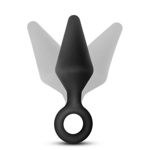 ANAL ADVENTURES PLATINUM SILICONE LOOP PLUG - SMALL BLACK - BN10785