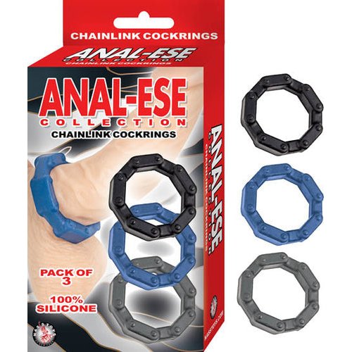ANAL-ESE COLLECTION CHAIN LINK COCK RINGS