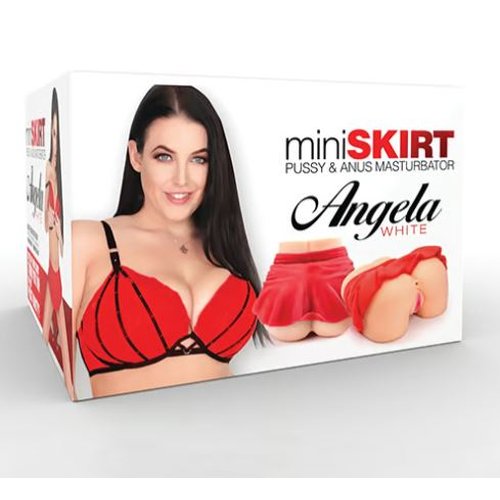 ANGELA WHITE MINI SKIRT MASTURBATOR - COSKANWHITE001