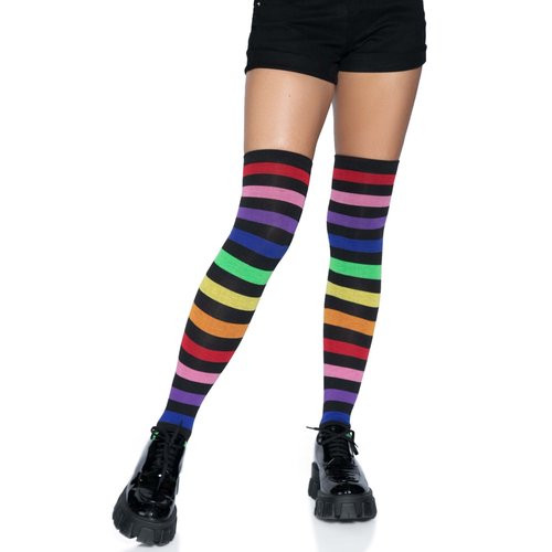 Aurora Rainbow Thigh High Socks - 6927      10122