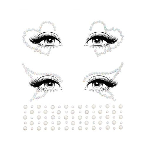 Ayla Glow in the Dark Face Jewels Sticker - EYE046    18322