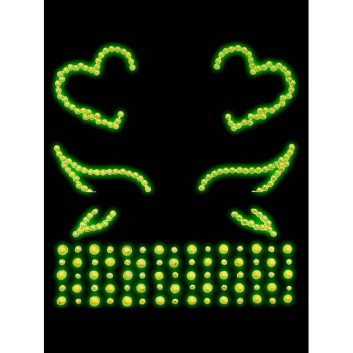 Ayla Glow in the Dark Face Jewels Sticker - EYE046    18322