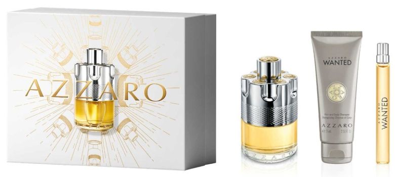 AZZARO WANTED 3PC SET, MEN'S GIFT SET, EDT