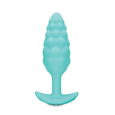 b-Vibe Bump Rechargeable Vibrating Silicone Textured Anal Plug Mint-Pinkfoxxx