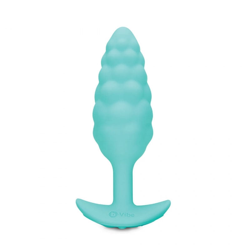 b-Vibe Bump Rechargeable Vibrating Silicone Textured Anal Plug Mint-Pinkfoxxx
