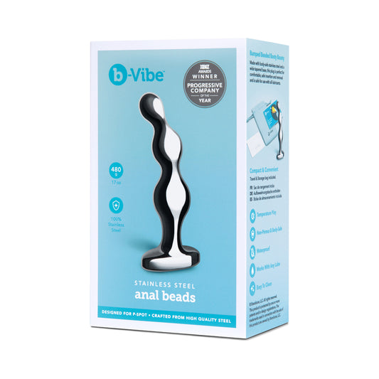 b-Vibe Stainless Steel Anal Beads-Pinkfoxxx