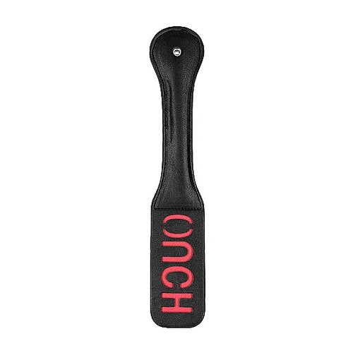 B&W BONDED LEATHER PADDLE OUCH" " - SHTOU695BLK