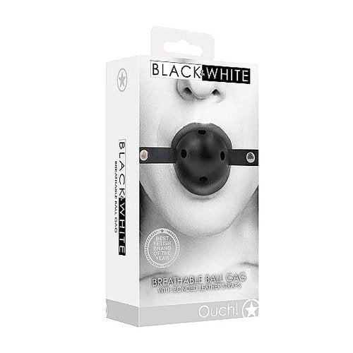 B&W BREATHABLE BALL GAG BLACK - SHTOU673BLK