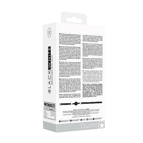 B&W BREATHABLE BALL GAG BLACK - SHTOU673BLK