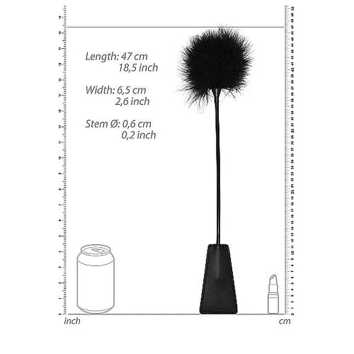 B&W CROP WITH FEATHER TICKLER - SHTOU693BLK