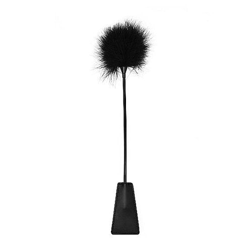 B&W CROP WITH FEATHER TICKLER - SHTOU693BLK