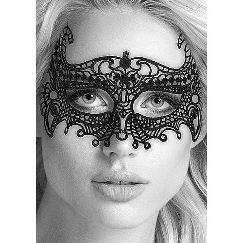 B&W LACE EYE MASK EMPRESS - SHTOU686BLK