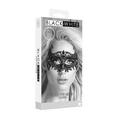 B&W LACE EYE MASK EMPRESS - SHTOU686BLK