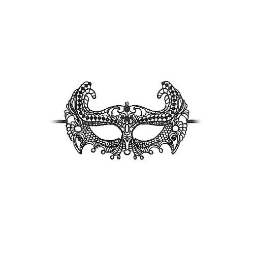 B&W LACE EYE MASK EMPRESS - SHTOU686BLK