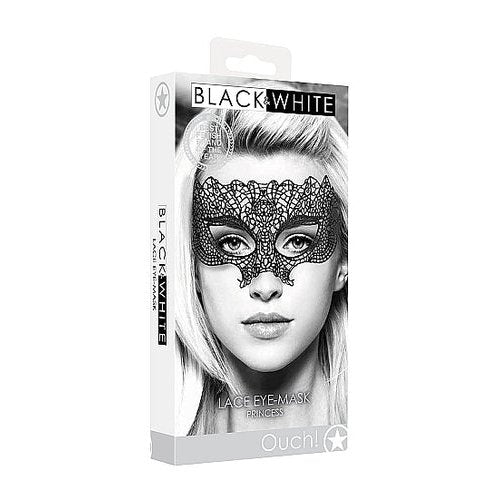 B&W LACE EYE MASK PRINCESS - SHTOU684BLK