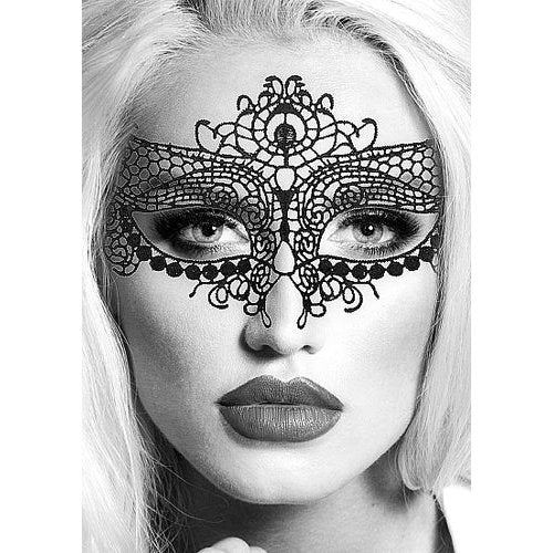 B&W LACE EYE MASK QUEEN - SHTOU685BLK