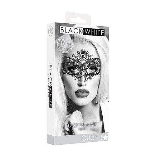 B&W LACE EYE MASK QUEEN - SHTOU685BLK