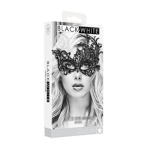B&W LACE EYE MASK ROYAL - SHTOU687BLK