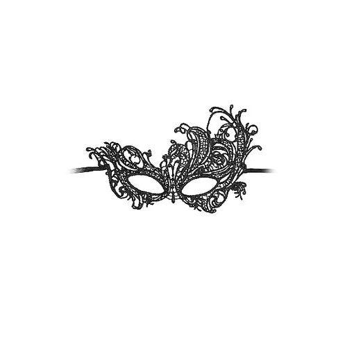 B&W LACE EYE MASK ROYAL - SHTOU687BLK