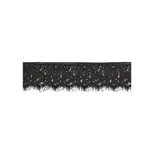 B&W LACE MASK WITH ELASTIC STRAP - SHTOU682BLK