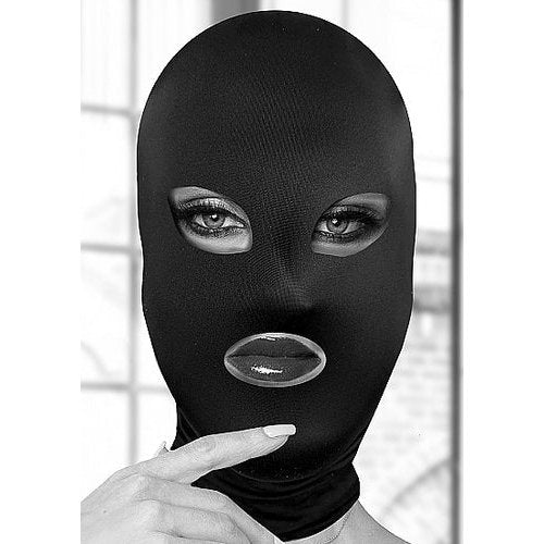 B&W SUBVERSION MASK W/ OPEN MOUTH AND EYE - SHTOU689BLK