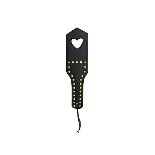 Add a playful edge to your bedroom adventures with this premium faux leather spanker, feat