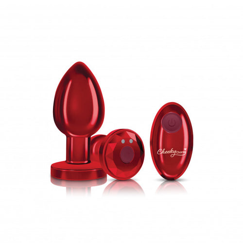 CHEEKY CHARMS RECHARGEABLE VIBRATING METAL BUTT - VBCC9153