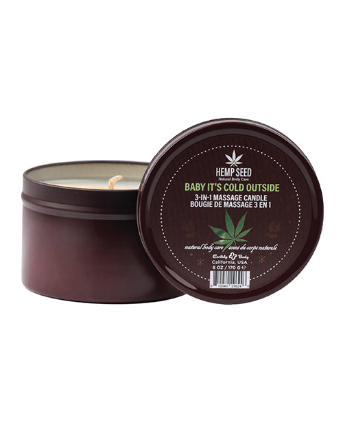 HEMP SEED 3-IN-1 BABY ITS COLD OUTSIDE CANDLE 6 OZ - EBHSCH023C