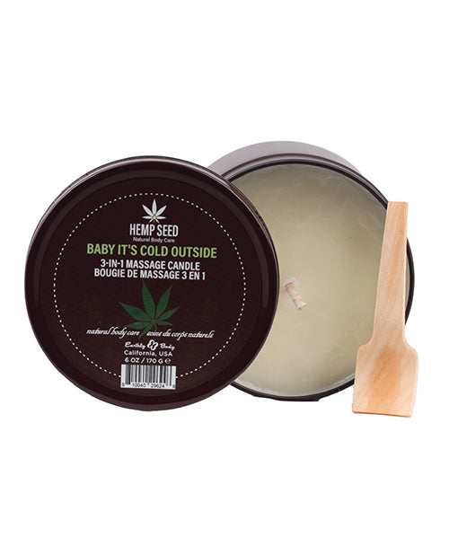 HEMP SEED 3-IN-1 BABY ITS COLD OUTSIDE CANDLE 6 OZ - EBHSCH023C