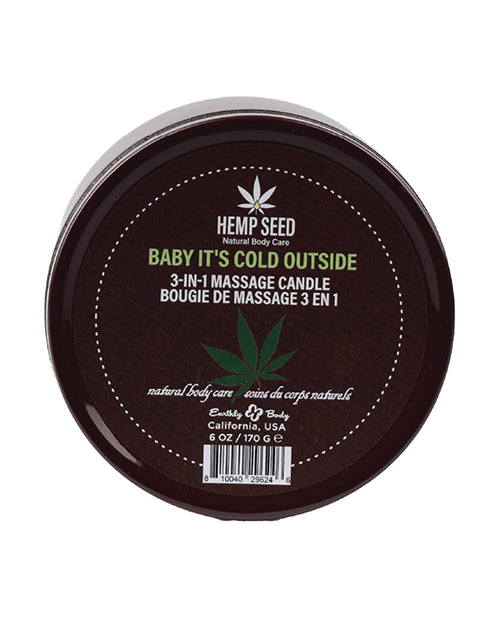 HEMP SEED 3-IN-1 BABY ITS COLD OUTSIDE CANDLE 6 OZ - EBHSCH023C