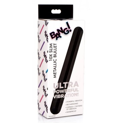 BANG! 10X SLIM METALLIC BULLET BLACK - XRAG764BLK
