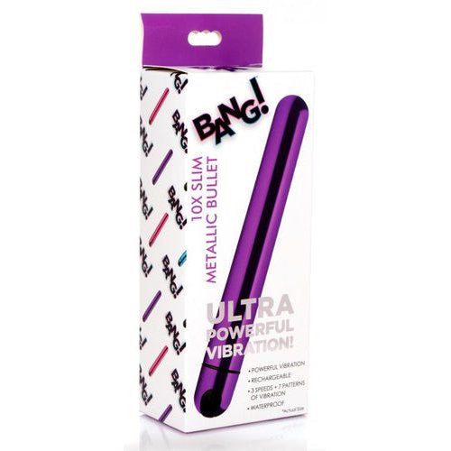 BANG! 10X SLIM METALLIC BULLET PURPLE - XRAG764PUR