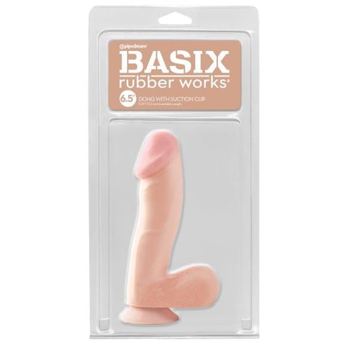 BASIX RUBBER WORKS 6.5IN FLESH DONG W/SUCTION CUP - PD422021