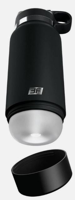 PDX PLUS FAP FLASK THRILL SEEKER DISCREET STROKER BLACK BOTTLE FROSTED - PDRD62920